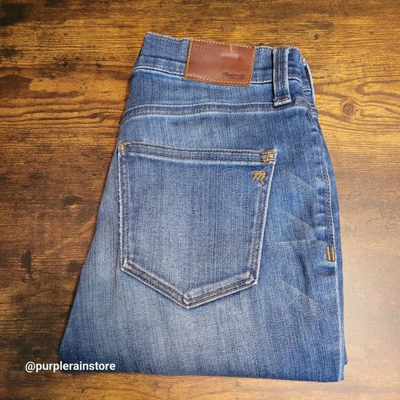 Madewell Jeans Size 26 High Riser Skinny Atlantic Wash A5698 Stretch Denim - Picture 3 of 11